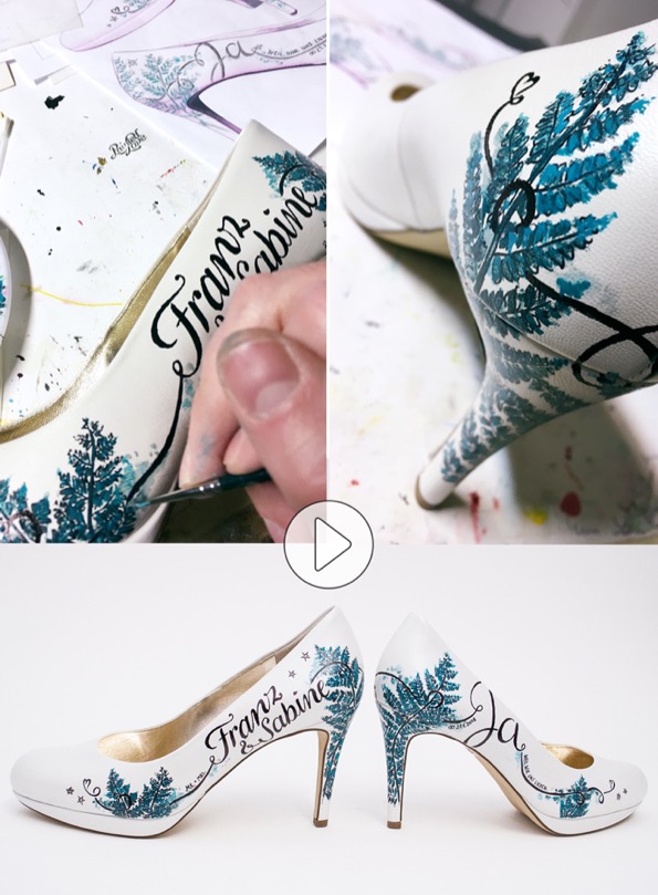 Painted-Love-handmade-storytelling-Themenschuhe-Heiratsantrag-hoegl-shoes-schuhe-Brautschuhe-bemalen-hoegl-echtleder-besonderes-einzigartig-unikat-Alexander-Fuehrer-Design-Farne-Neuseelandliebe