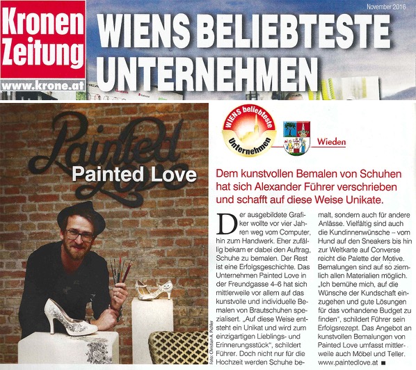 Beliebteste-Unternehmen-Nummer-Eins-Wien-Painted-Love-Wieden-Schuhe-besondere-Hingucker-Wirtschaftsagentur-Kronenzeitung-Christian-A-Pichler